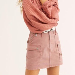Free People Dusty Lilac Avenue Denim Mini Skirt 29